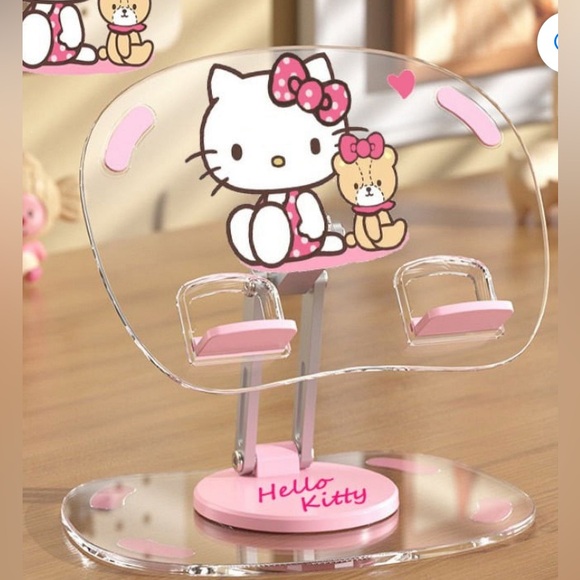 Sanrio Hello Kitty Acrylic Mobile Phone Holder Rotatable Adjustable - Picture 3 of 6